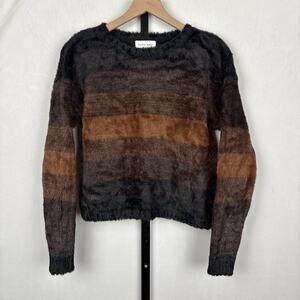 Bella Dahl Slouchy Sweater Women's Small Brown Ombre Super Soft Cozy Round Neck